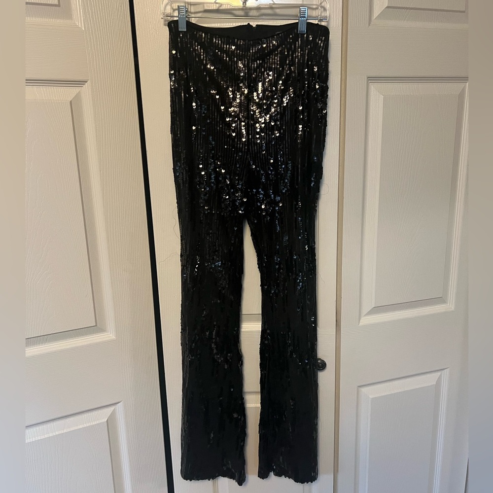 Forever 21 sequin flare leg pants